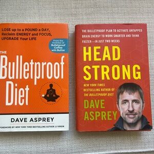 Bulletproof Diet and Head Strong Books by Dave Asprey (two both hardback)